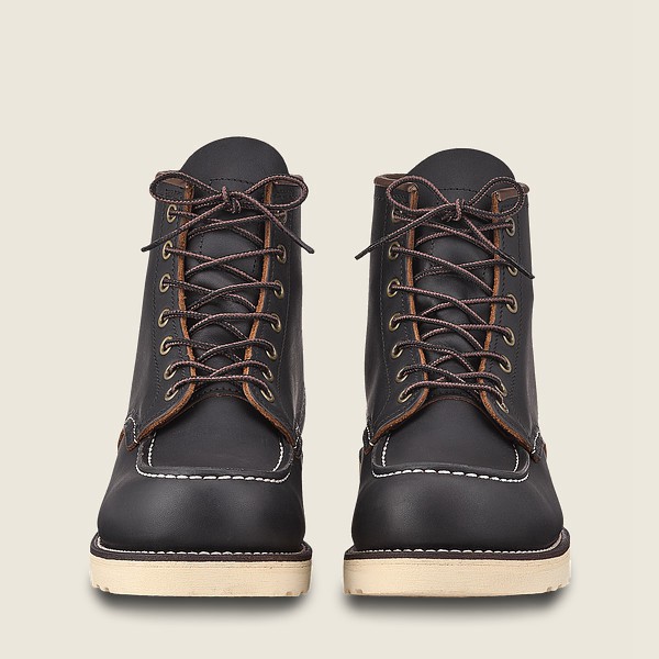 Heritage Støvler Herre - Red Wing Classic Moc - 6-Inch Prairie Læder - Sort - FKTHMU-148